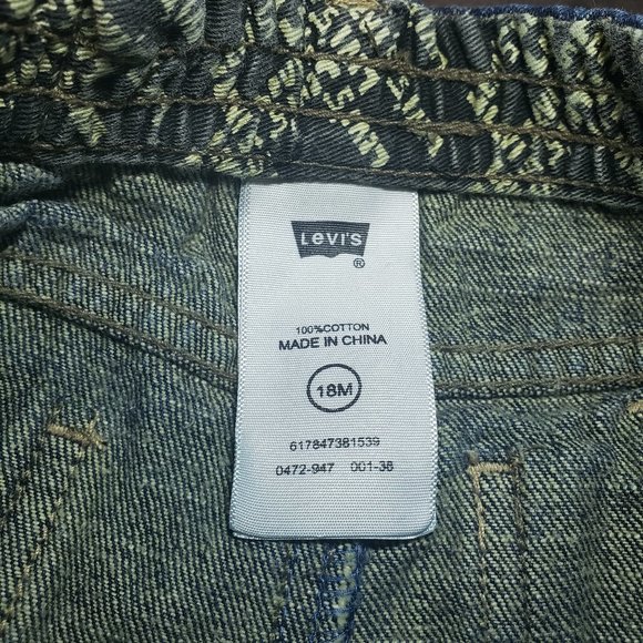 Levi's Blue Jeans Denim Slight Distressed Style Straight Leg 18 Month Size - Picture 11 of 11